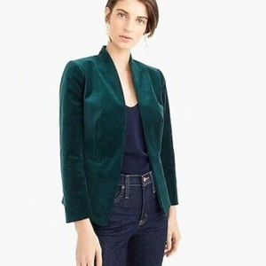 J. Crew Green Velvet Blazer